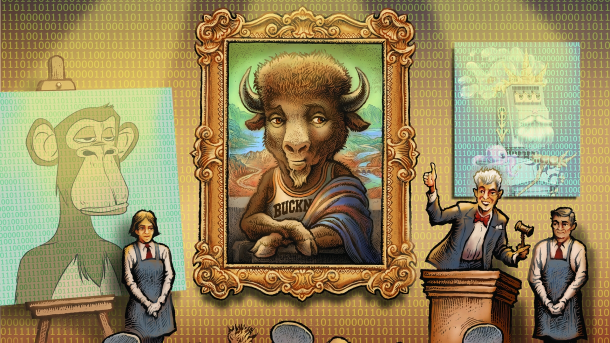 NTF of Bucky the Bison at auction