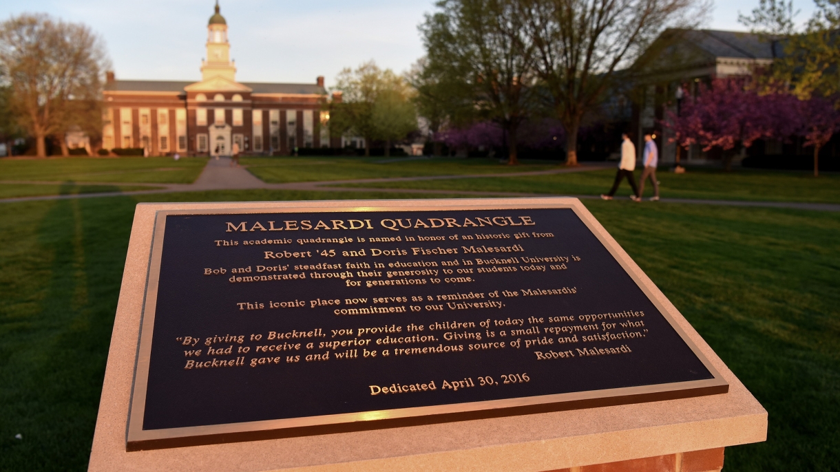 Plaque on Malesardi Quad