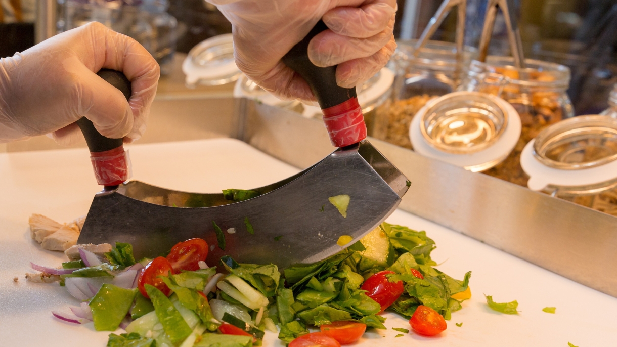 Chopping vegetables