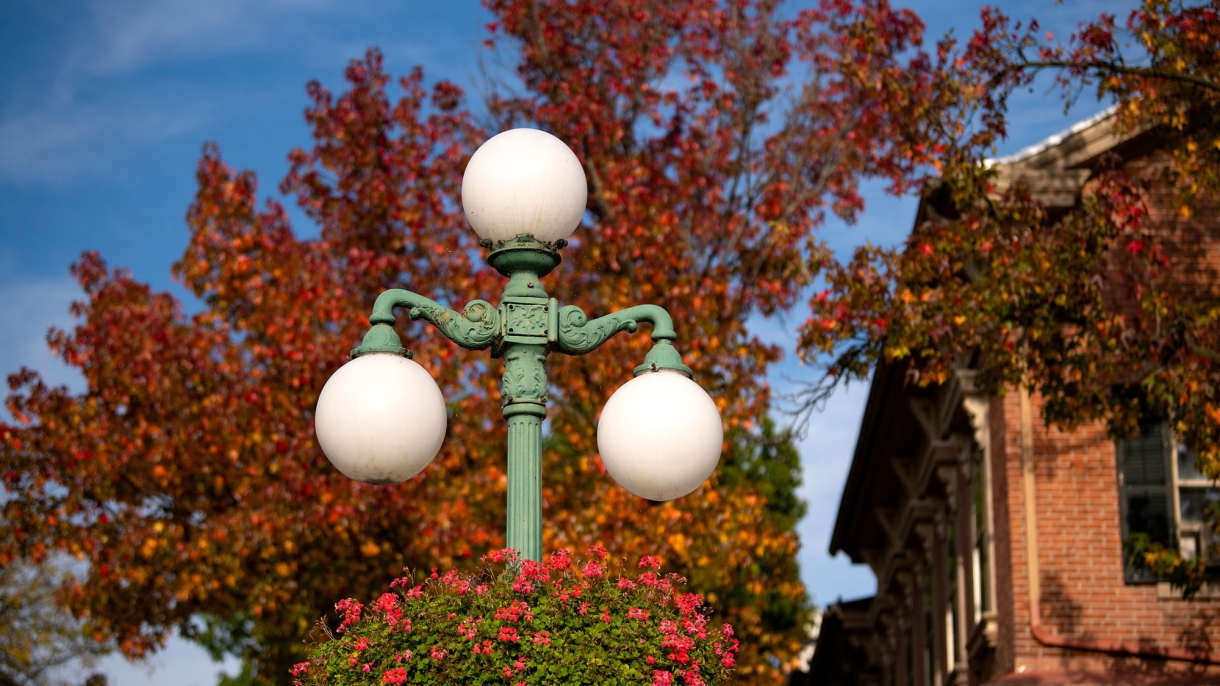 Lamppost in downtown Lewisburg