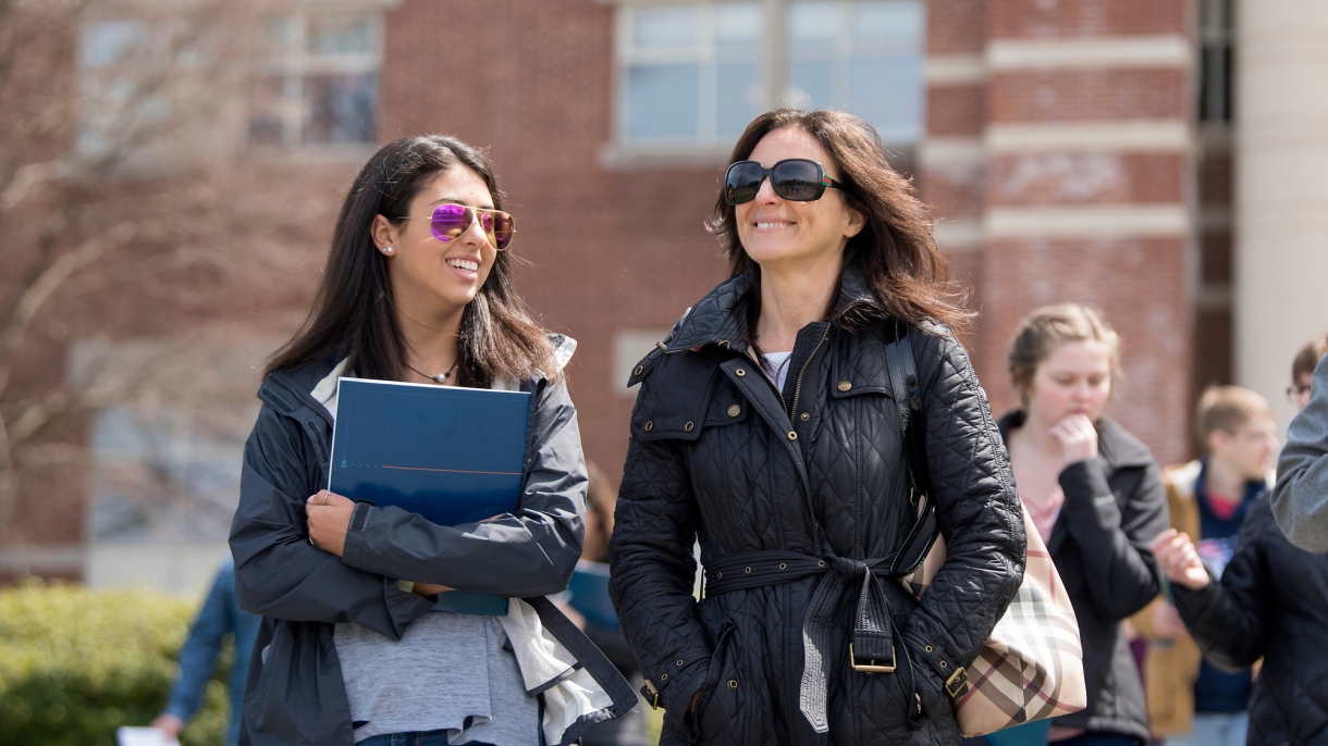 Parent and student during open house