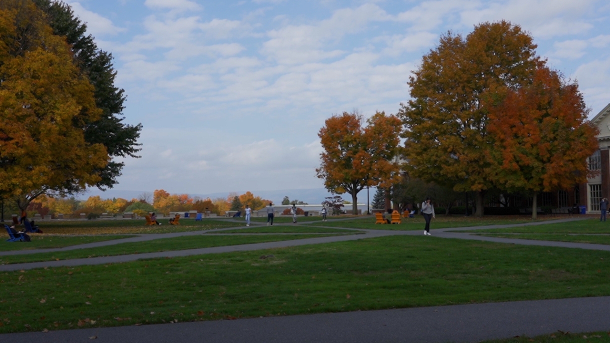 Bucknell's campus in fall