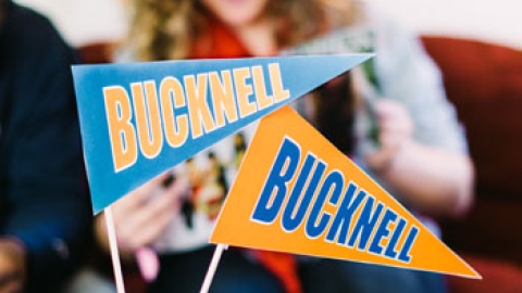 Bucknell branded pennants