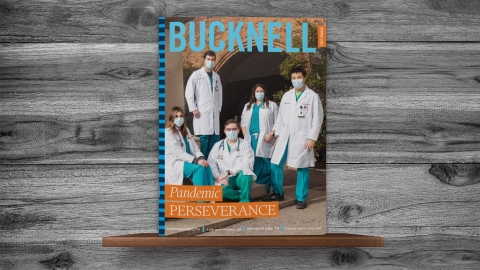 Spring 2021 Bucknell Magazine cover for Virtual Welcome Center