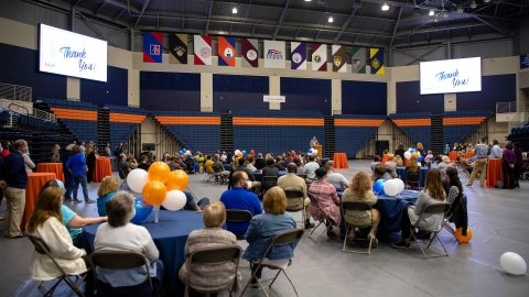 Bucknell employees gather for an Employee Celebration last October.