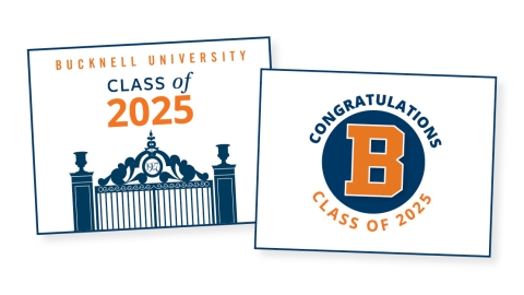 Printable buffet signs for the Class of 2025 that read Class of 2025 and Congratulations