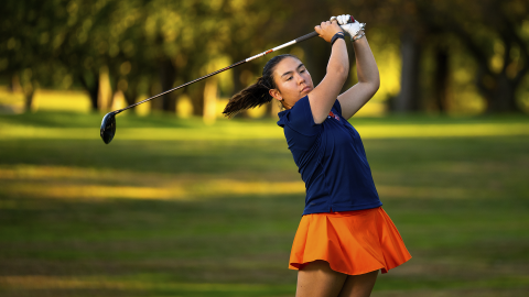 BU Magazine 2026 Winter Feature 4, woman playing golf