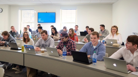 Students in the SMIF class in the classroom