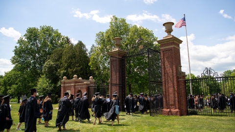 Degree candidates Memorial Gates