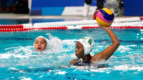 Boati Motau '25 competes in the Olympics with the South African women's water polo team