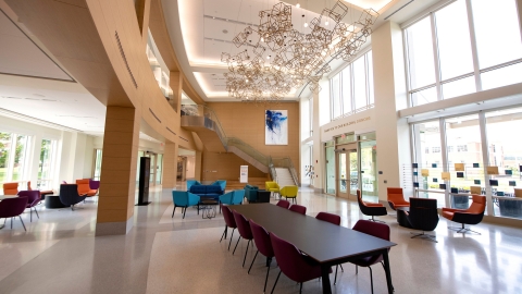 View of Holmes Hall atrium