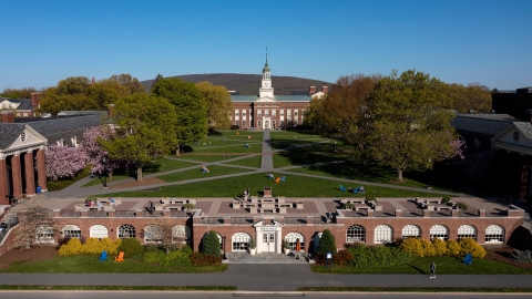 Bucknell University campus in spring.