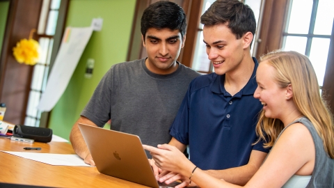 Kartikeya Sharma &#039;21, Ryan Bailis &#039;21 and Julia Knox &#039;21