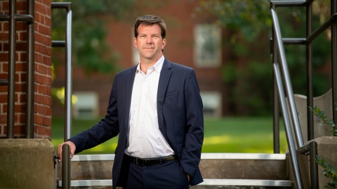 Outdoor portrait of professor Eric Martin