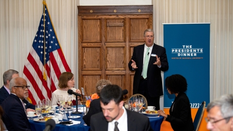 President John Bravman speaks at The 2022 Presidents Dinner at the National Press Club