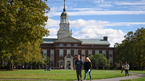 Students walking on Malesardi Quad
