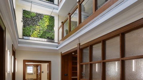 Living wall interior shot