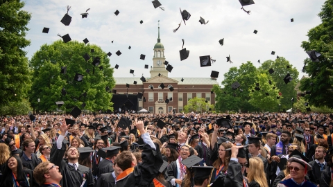 Graduation cap toss