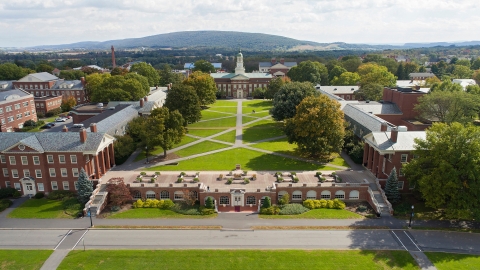 Aerial view of campus