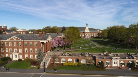 Aerial view of campus