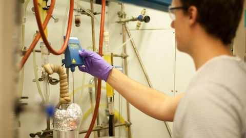 Students inside the STEM lab