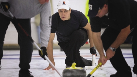 Philadelphia curling club on ice