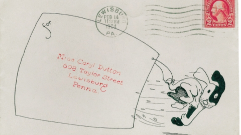 Envelope with stamp