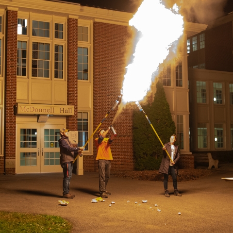 Chemistry show students
