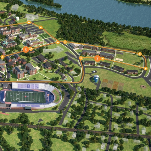 Campus Driving Tour Overview Map