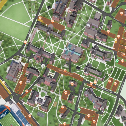 Bucknell Campus Parking Map