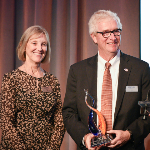 Steve and Bonnie Holmes receive the William Bucknell Philanthropic Award
