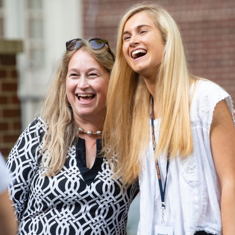 Family laughing