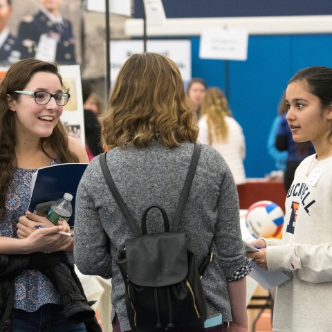 Students at campus open house