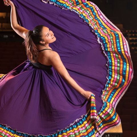 Carol Haro folklórico dancing