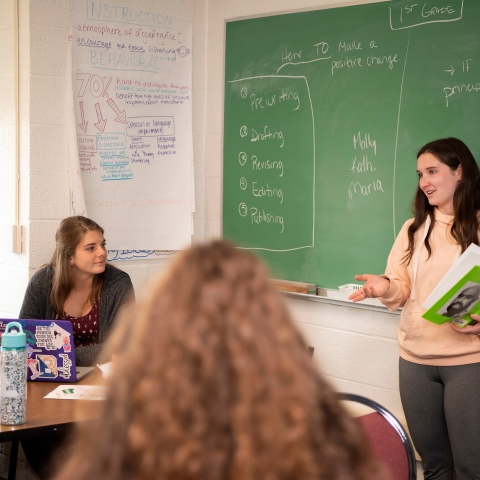 Early Education Student teaching a lesson