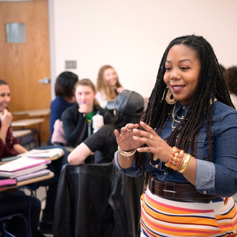 Professor Nikki Young teaching