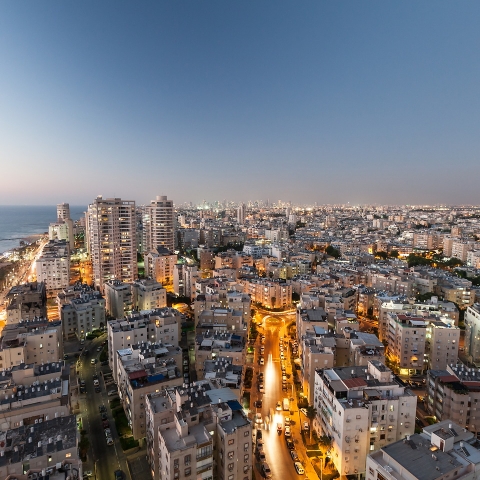 Aerial of Tel Aviv, Israel