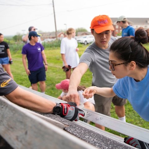 ILST students building solar panel 