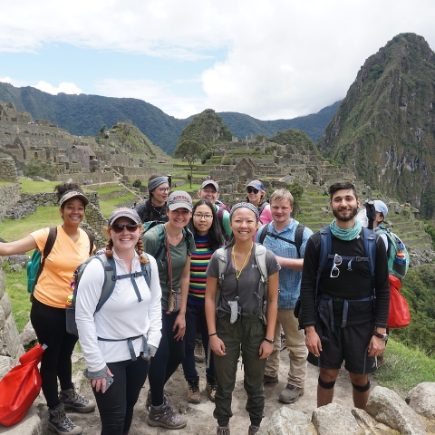 Students at Machu Picchu