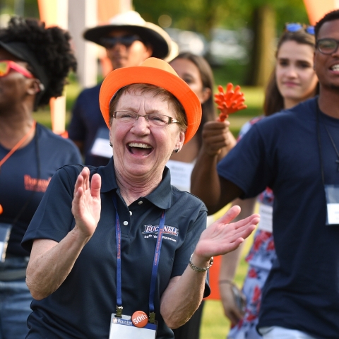 Excited alum at Reunion