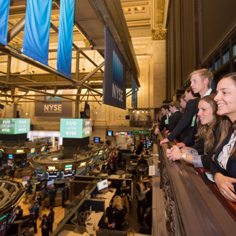 SMIF students at NY Stocke Exchange