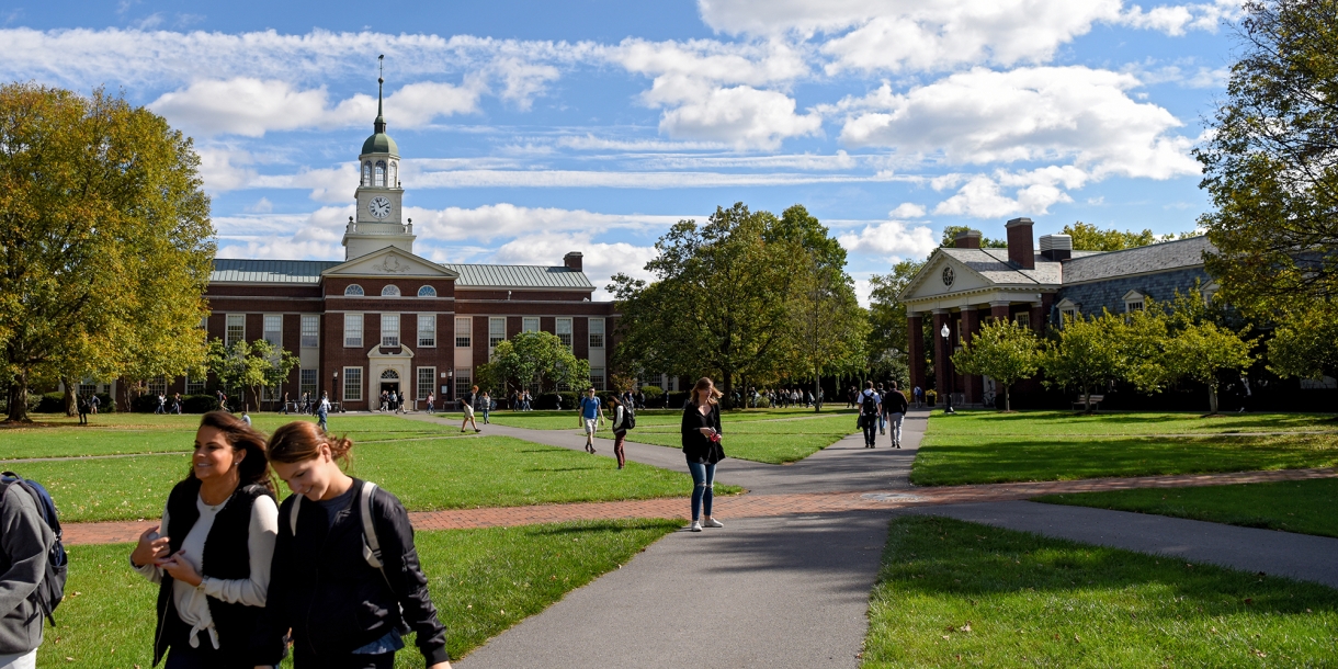 Students walking on Malesardi Quad