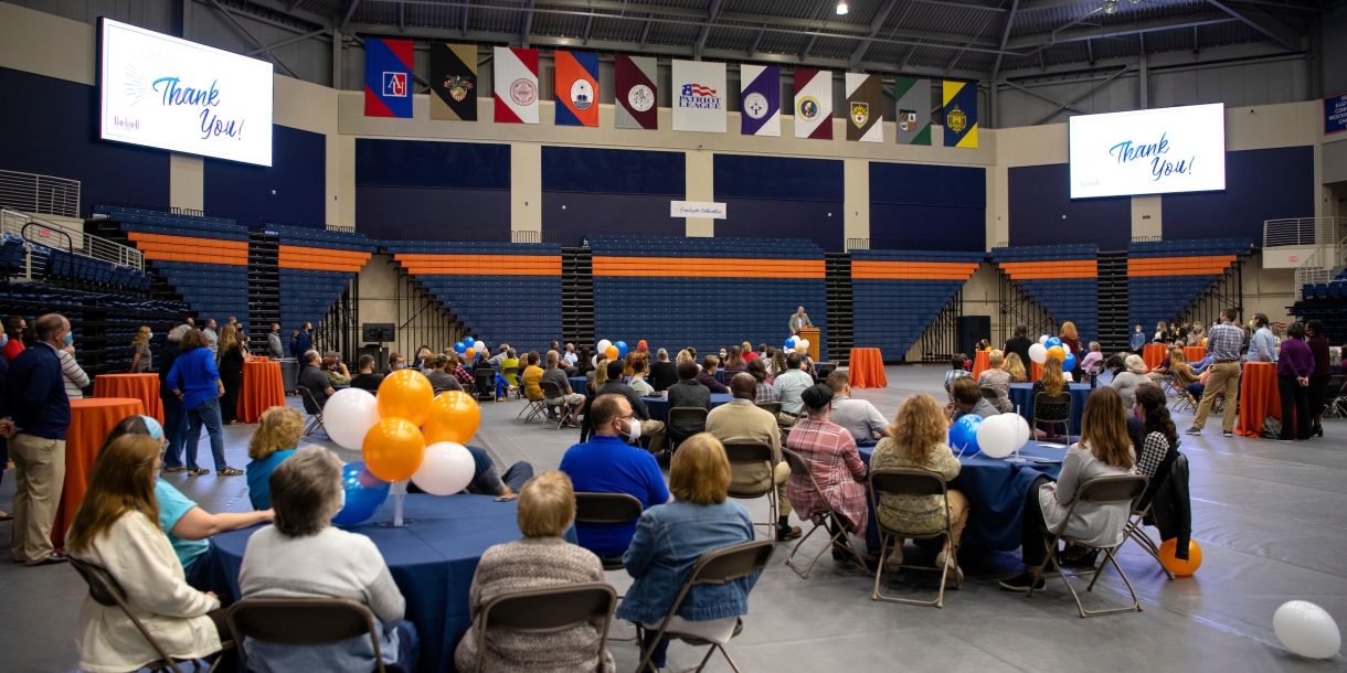 Bucknell employees gather for an Employee Celebration last October.