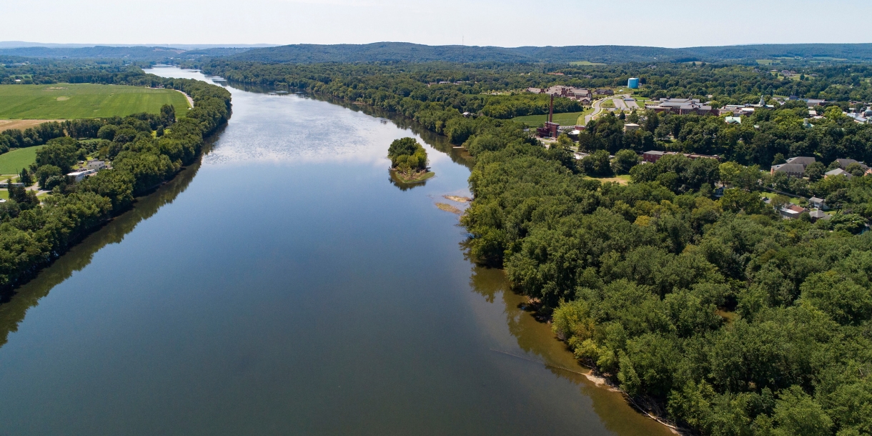 Aerial photo of the Susquehanna River