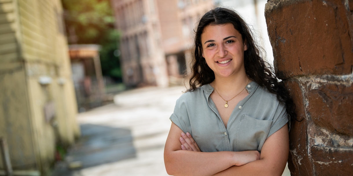 Alana Fisher ’24 poses for the camera