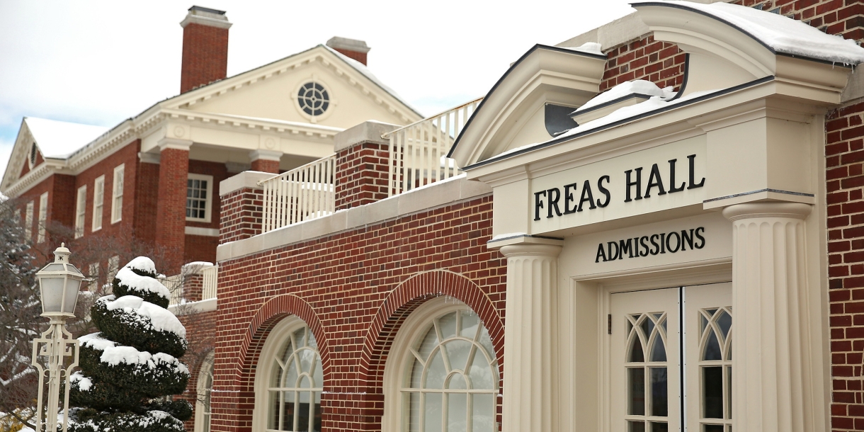 Freas Hall in winter