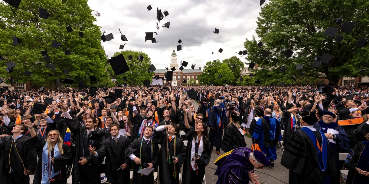 Class of 2025 graduates celebrate during Bucknell's 175th Commcencement. 