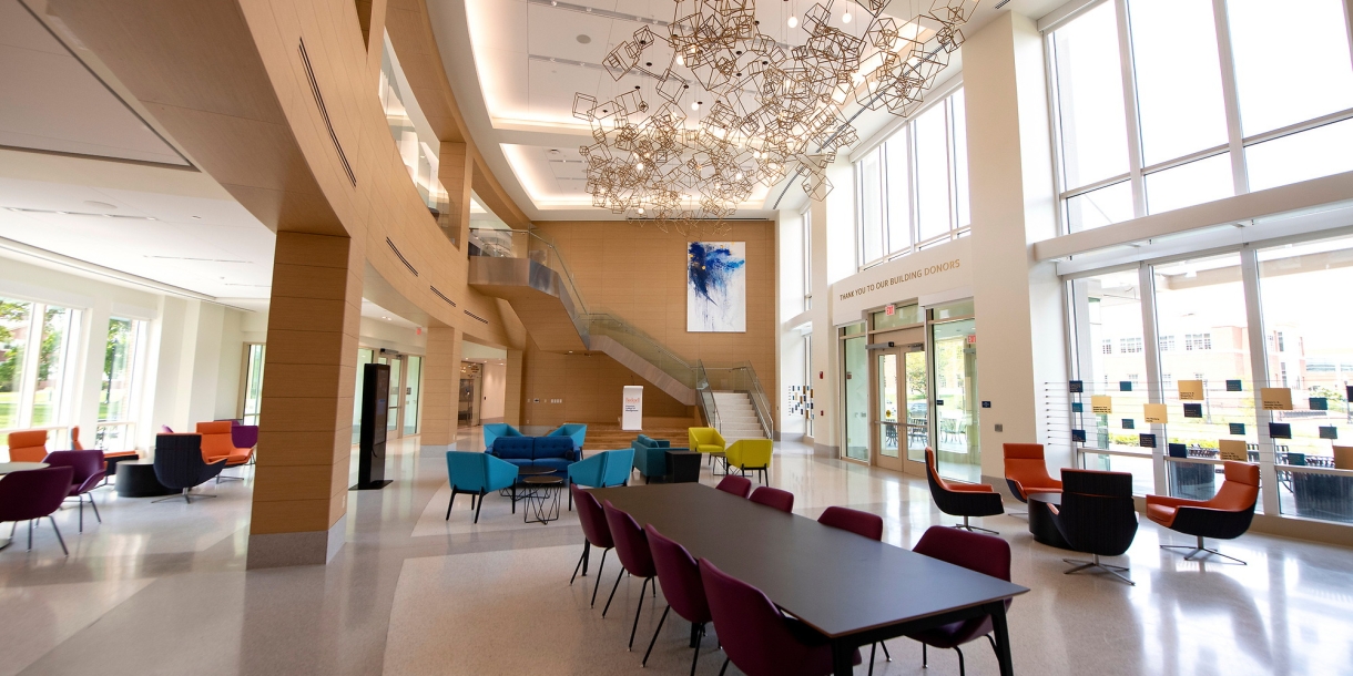 View of Holmes Hall atrium