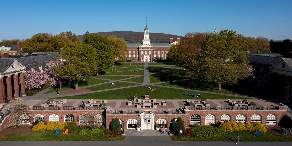 Bucknell University campus in spring.