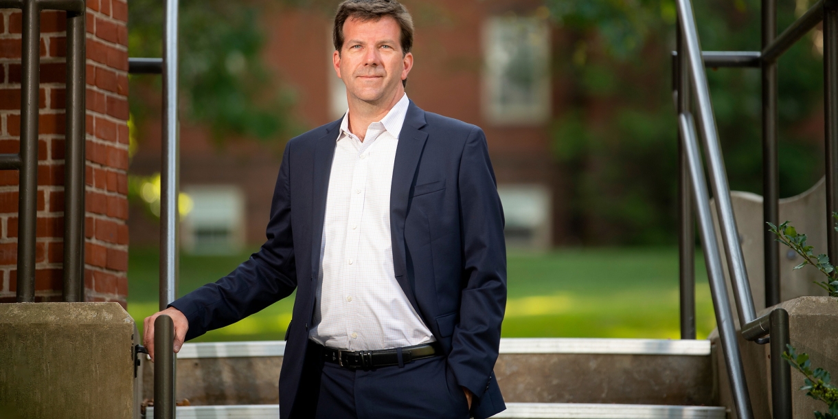 Outdoor portrait of professor Eric Martin